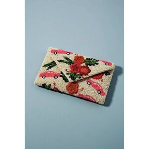 Anthropologie Zoom Zoom From St Xavier Cuba Beaded Clutch Bag Cars Chain Strap